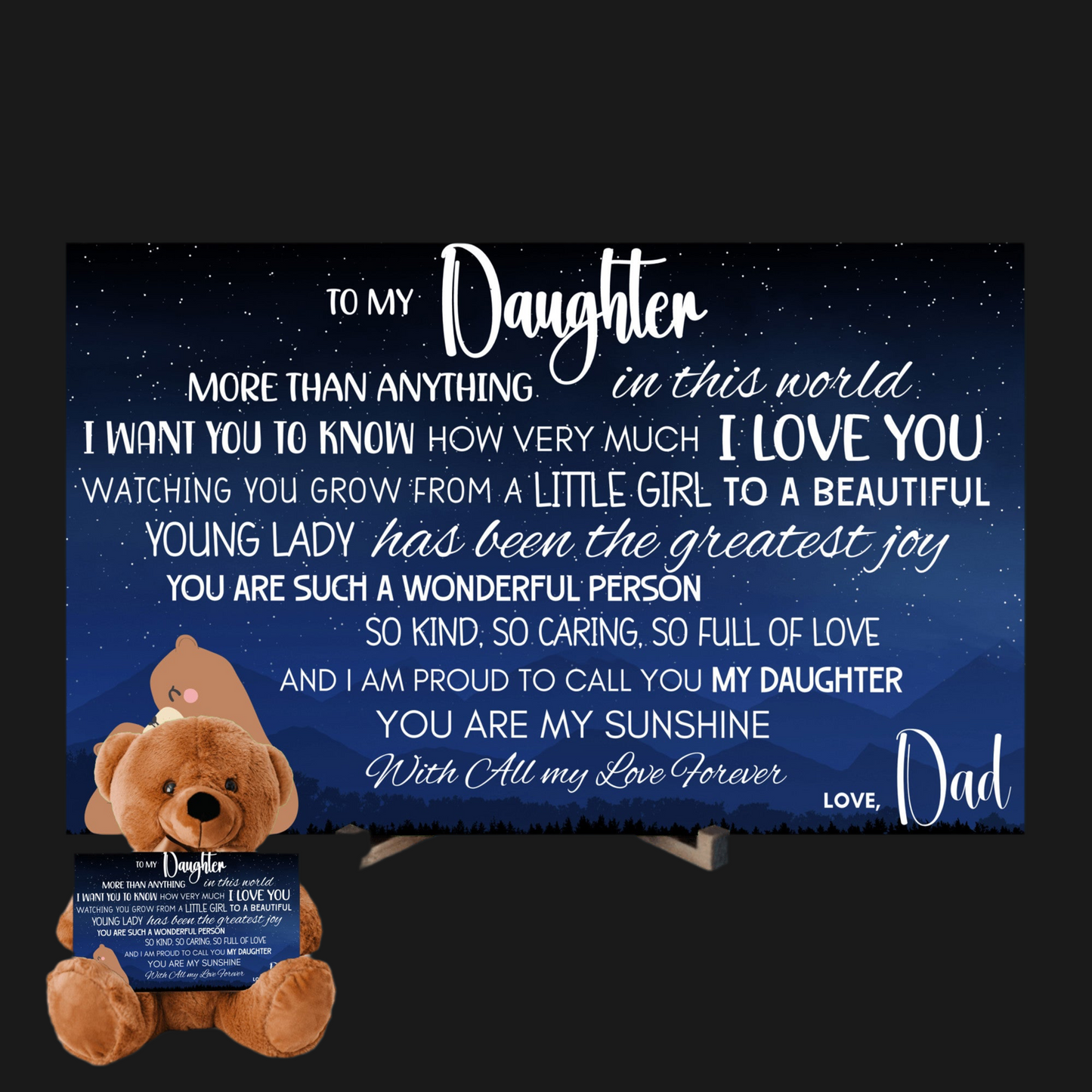 From Dad To Daughter | Teddy Bear with Loving Message