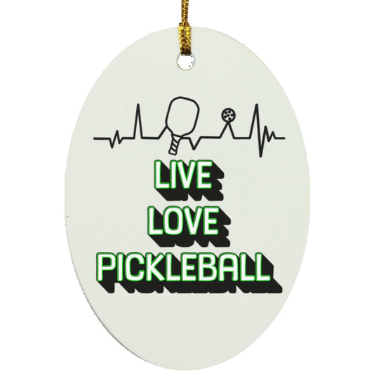 LIVE LOVE PICKBALL Oval Ornament | MULTIPLE COLORS AVAILABLE