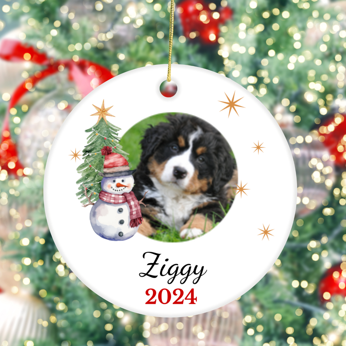 Personalized Dog Photo or Breed Name Ornament – Celebrate Your Furry Friend!