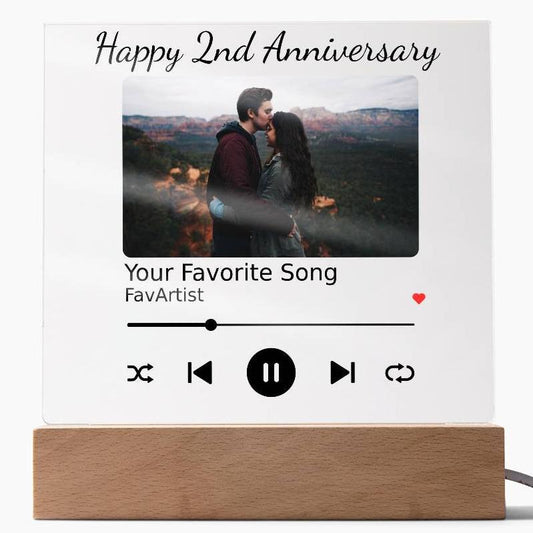 Personalized Gift Song Plaque | Anniversary Gift For Him | Anniversary Gift For Boyfriend | Acrylic Music Plaque | Gift for Her | Christmas Gifts