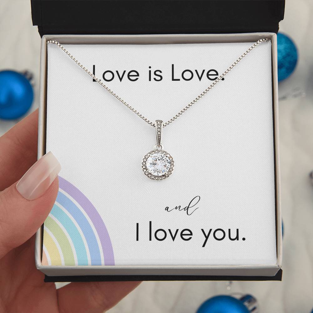 Eternal Hope Necklace Pendant | LGBT Gift | Anniversary Gift | Wedding Gift CZ