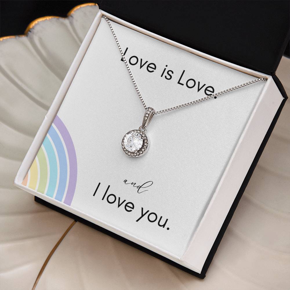 Eternal Hope Necklace Pendant | LGBT Gift | Anniversary Gift | Wedding Gift CZ