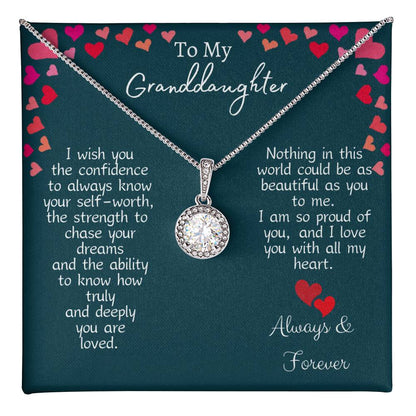 Granddaughter Gift | Necklace Pendant | Good Luck | Words of Wisdom