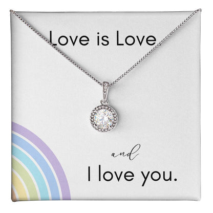 Eternal Hope Necklace Pendant | LGBT Gift | Anniversary Gift | Wedding Gift CZ