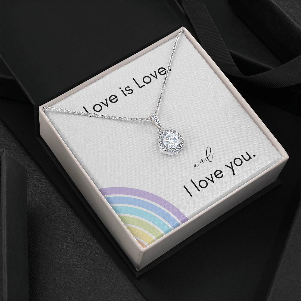 Eternal Hope Necklace Pendant | LGBT Gift | Anniversary Gift | Wedding Gift CZ