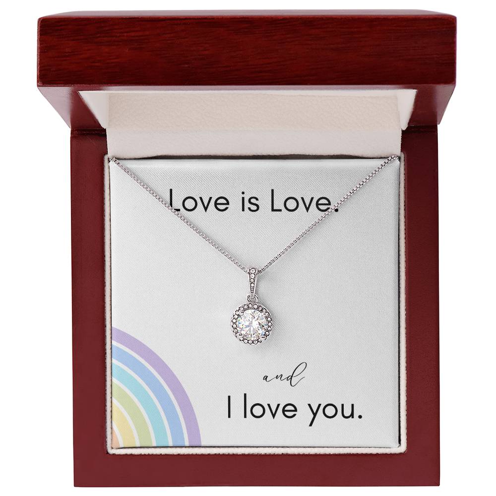 Eternal Hope Necklace Pendant | LGBT Gift | Anniversary Gift | Wedding Gift CZ