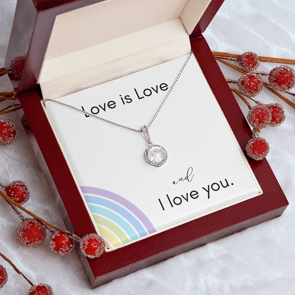 Eternal Hope Necklace Pendant | LGBT Gift | Anniversary Gift | Wedding Gift CZ