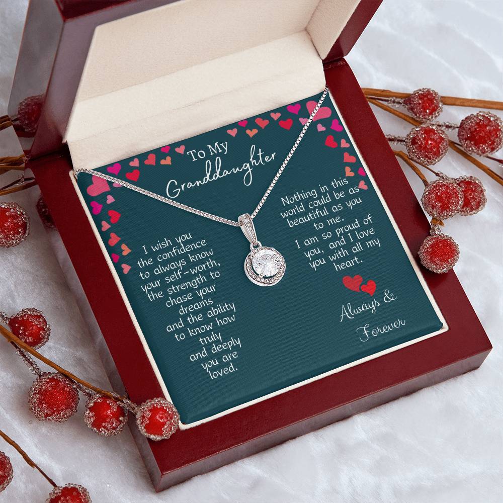 Granddaughter Gift | Necklace Pendant | Good Luck | Words of Wisdom