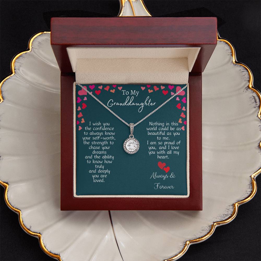 Granddaughter Gift | Necklace Pendant | Good Luck | Words of Wisdom