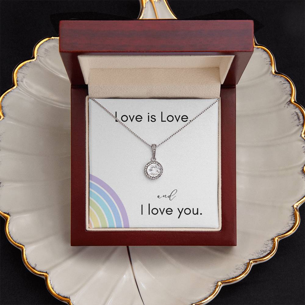 Eternal Hope Necklace Pendant | LGBT Gift | Anniversary Gift | Wedding Gift CZ