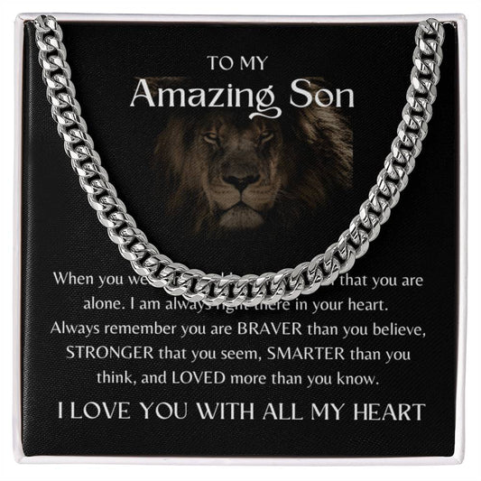 For My Amazing Son Cuban Link Necklace