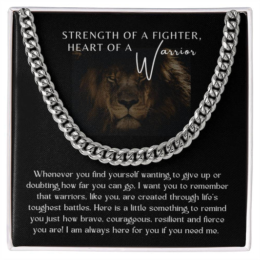 Warrior Gift Necklace | Hardship Gift | Strength Keepsake | Encouragement | Words of Wisdom and Support