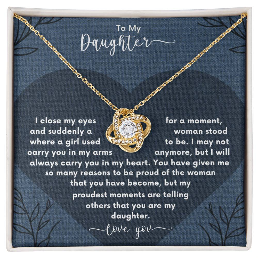 💖 For Daughter | Love Knot Necklace | Symbol of Unbreakable Bond 💖