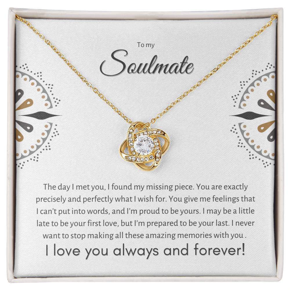 Surprise Your Soulmate Gift | Love Knot Necklace (Yellow & White Gold Variants)