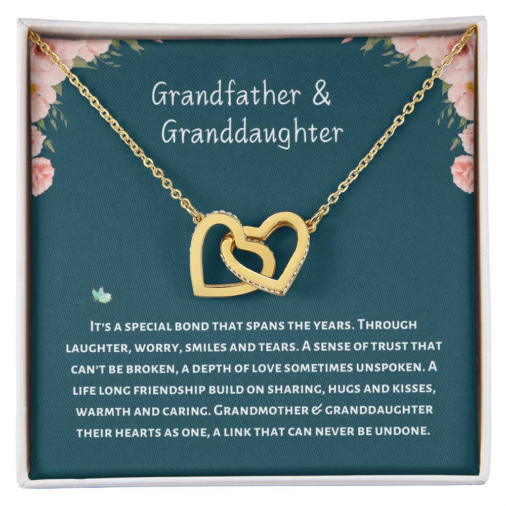 Grandfather and Granddaughter Gift Necklace