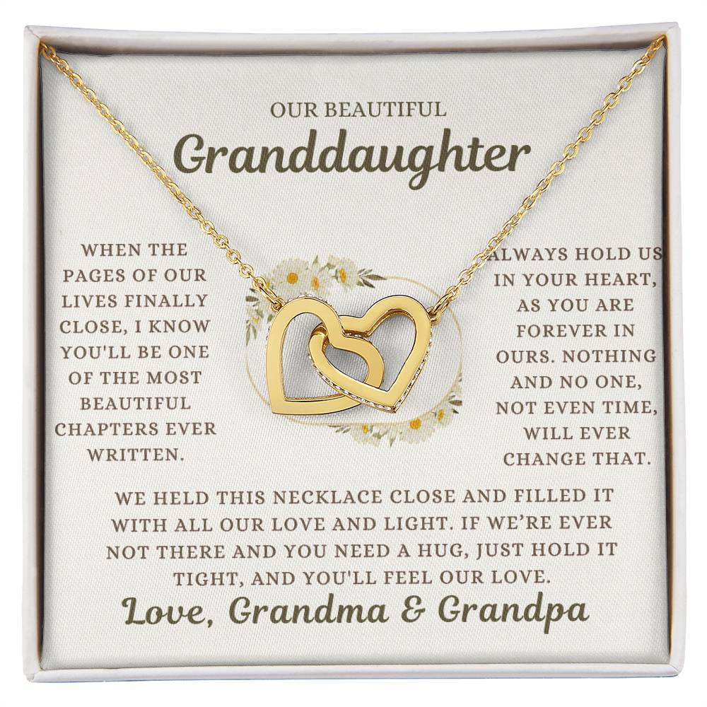 To Our Granddaughter | Interlocking Hearts Necklace | A Symbol of Never-Ending Lov