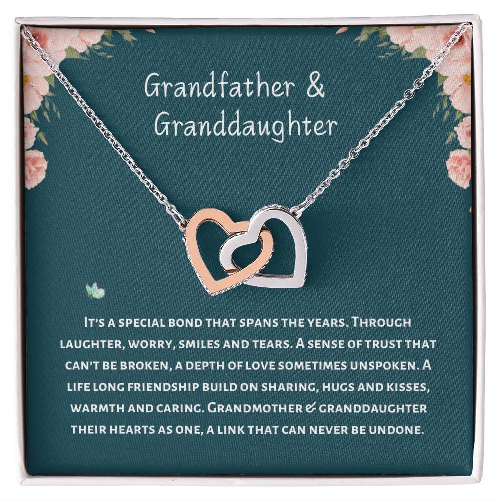 Grandfather and Granddaughter Gift Necklace