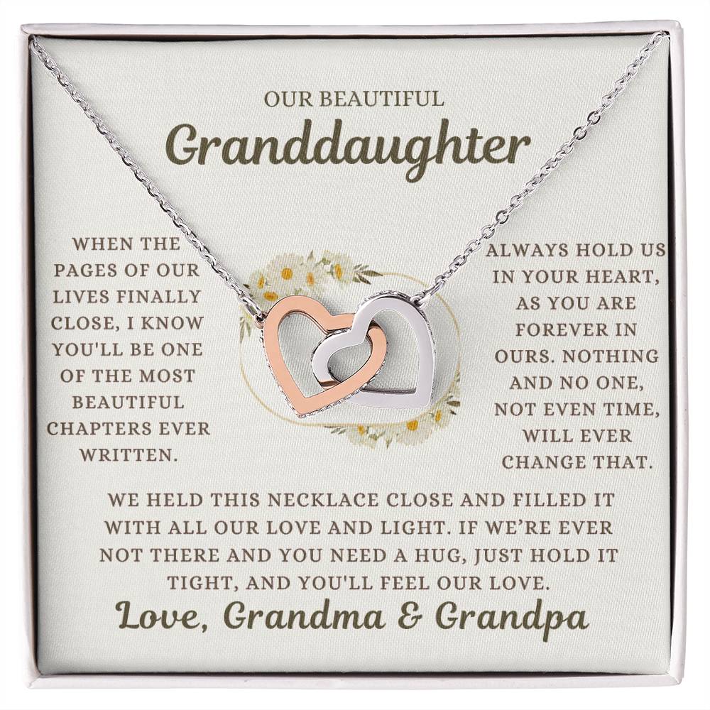 To Our Granddaughter | Interlocking Hearts Necklace | A Symbol of Never-Ending Lov