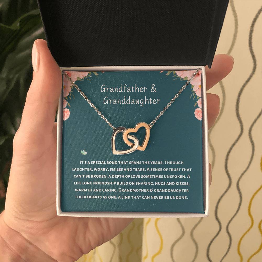 Grandfather and Granddaughter Gift Necklace