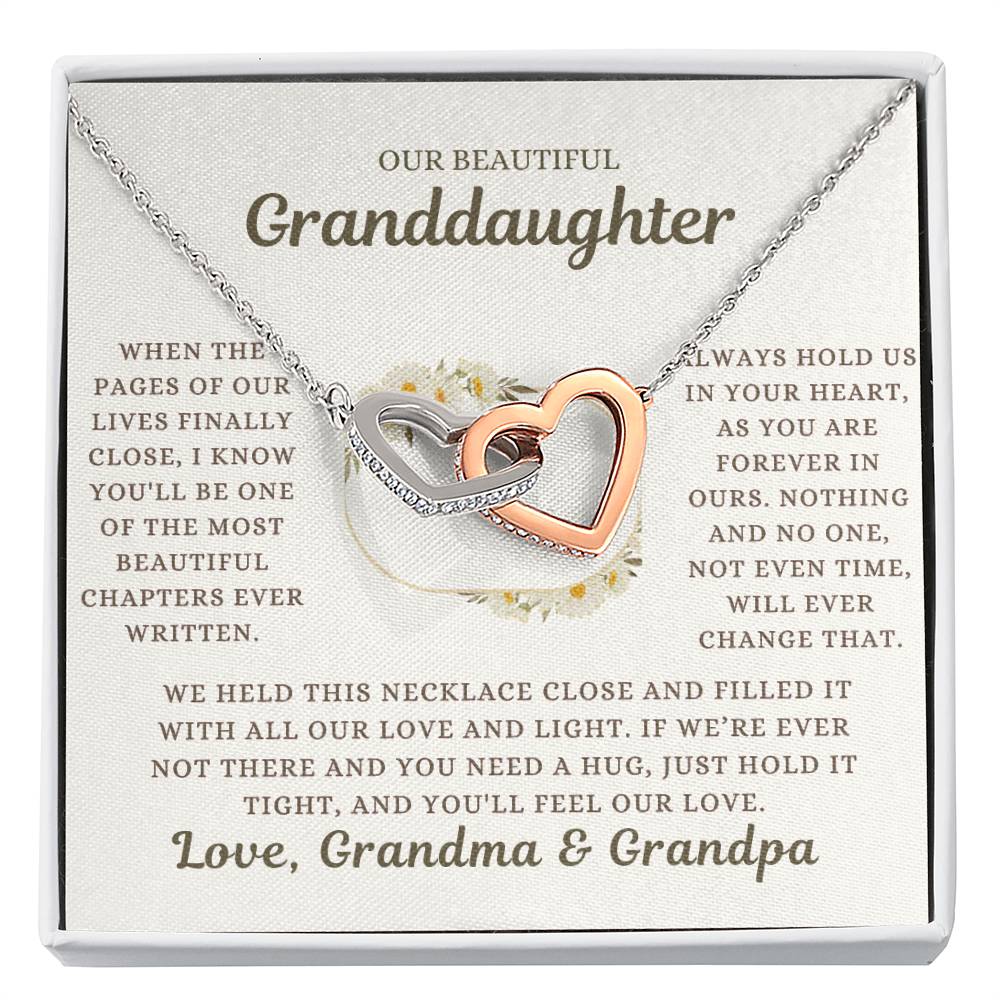 To Our Granddaughter | Interlocking Hearts Necklace | A Symbol of Never-Ending Lov