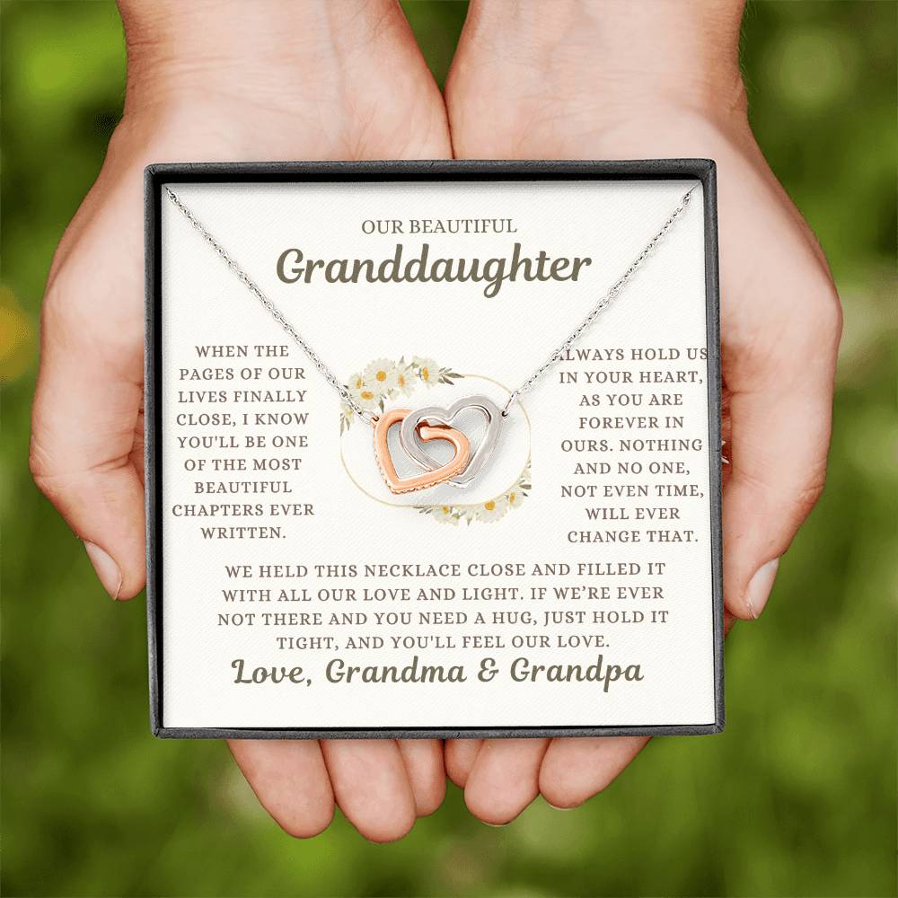 To Our Granddaughter | Interlocking Hearts Necklace | A Symbol of Never-Ending Lov