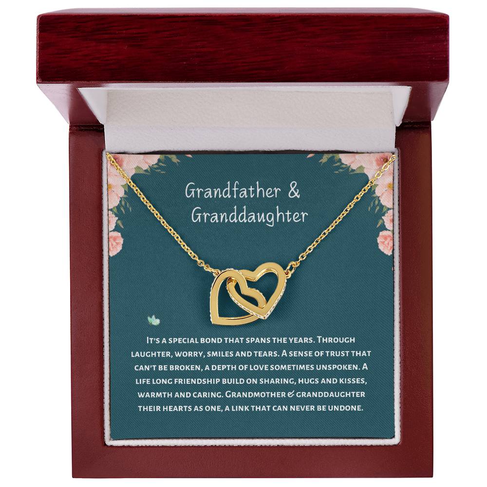 Grandfather and Granddaughter Gift Necklace