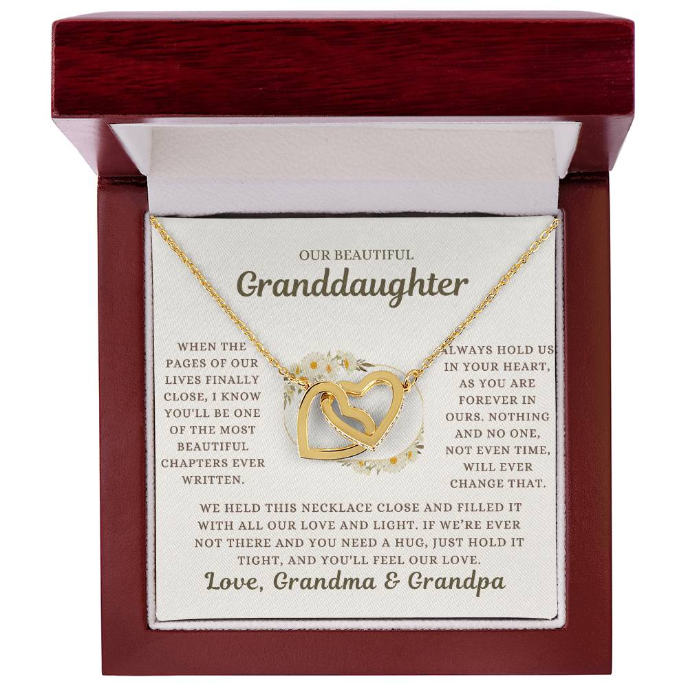 To Our Granddaughter | Interlocking Hearts Necklace | A Symbol of Never-Ending Lov