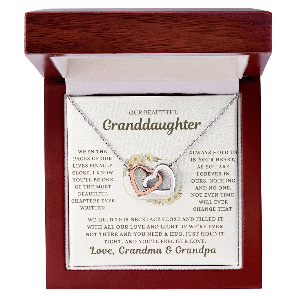 To Our Granddaughter | Interlocking Hearts Necklace | A Symbol of Never-Ending Lov