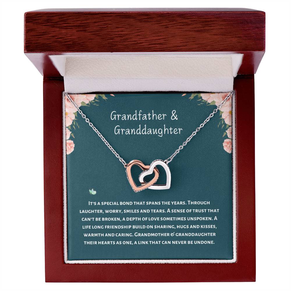 Grandfather and Granddaughter Gift Necklace