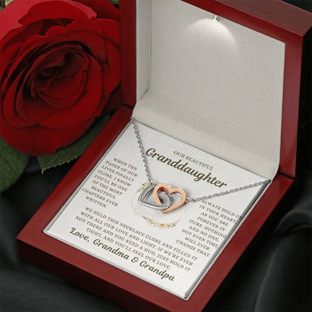 To Our Granddaughter | Interlocking Hearts Necklace | A Symbol of Never-Ending Lov