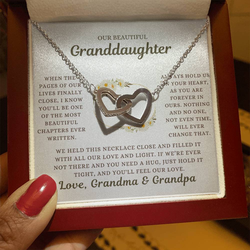 To Our Granddaughter | Interlocking Hearts Necklace | A Symbol of Never-Ending Lov