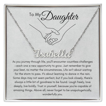 To My Daughter: A Personalized Name Necklace, A Timeless Gift of Love