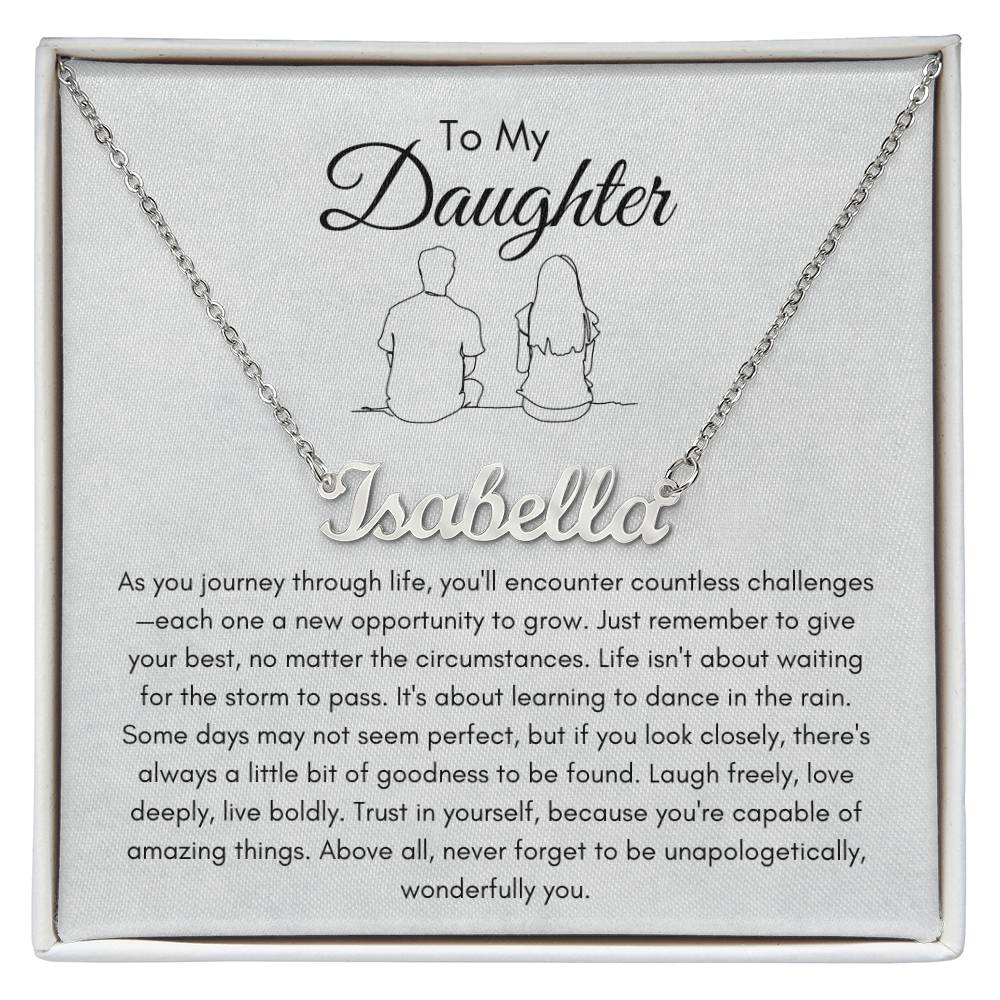 To My Daughter: A Personalized Name Necklace, A Timeless Gift of Love