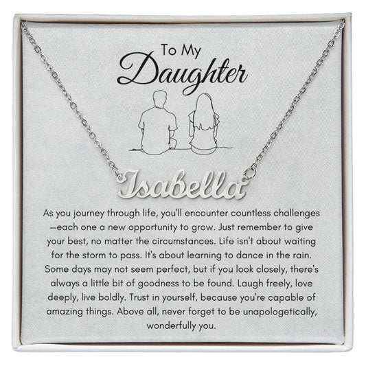 To My Daughter: A Personalized Name Necklace, A Timeless Gift of Love