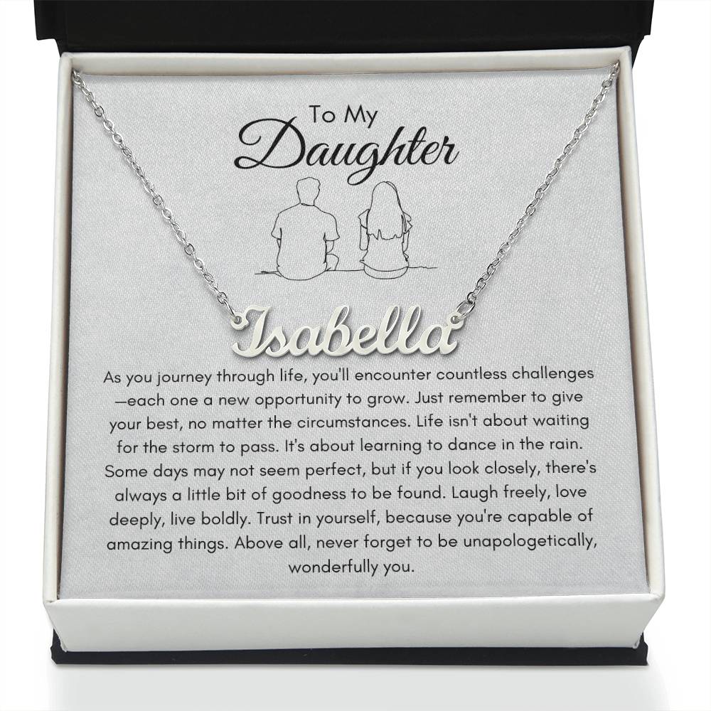 To My Daughter: A Personalized Name Necklace, A Timeless Gift of Love