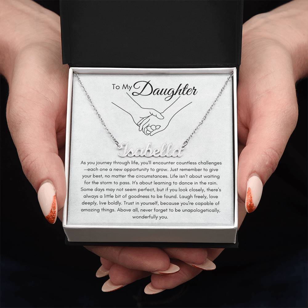 To My Daughter: A Personalized Name Necklace, A Timeless Gift of Love