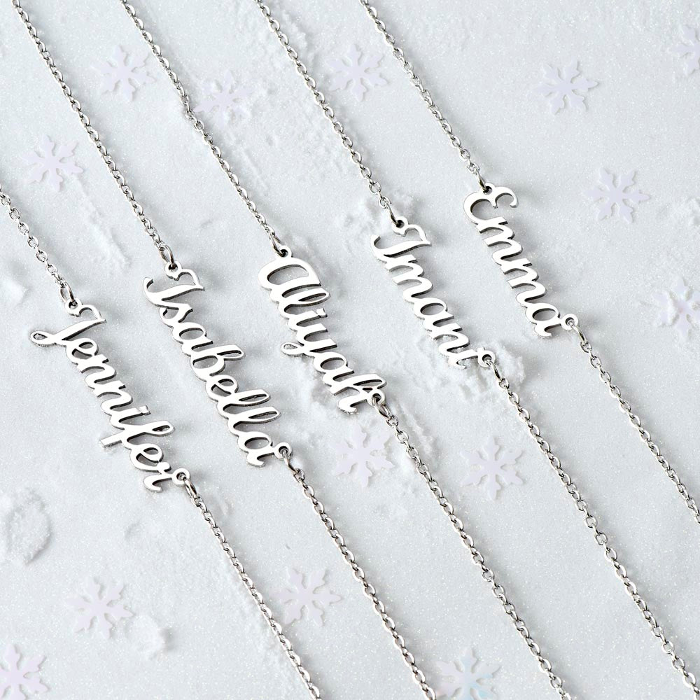 To My Daughter: A Personalized Name Necklace, A Timeless Gift of Love