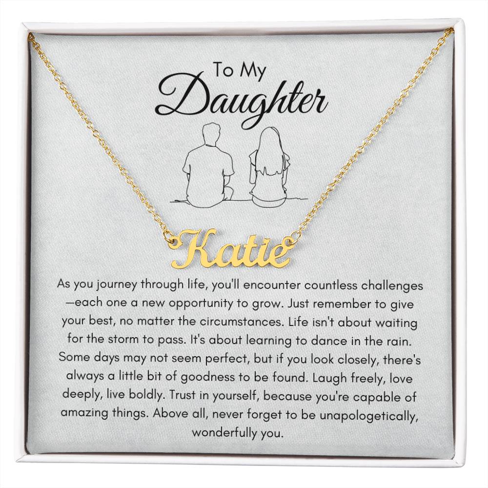 To My Daughter: A Personalized Name Necklace, A Timeless Gift of Love