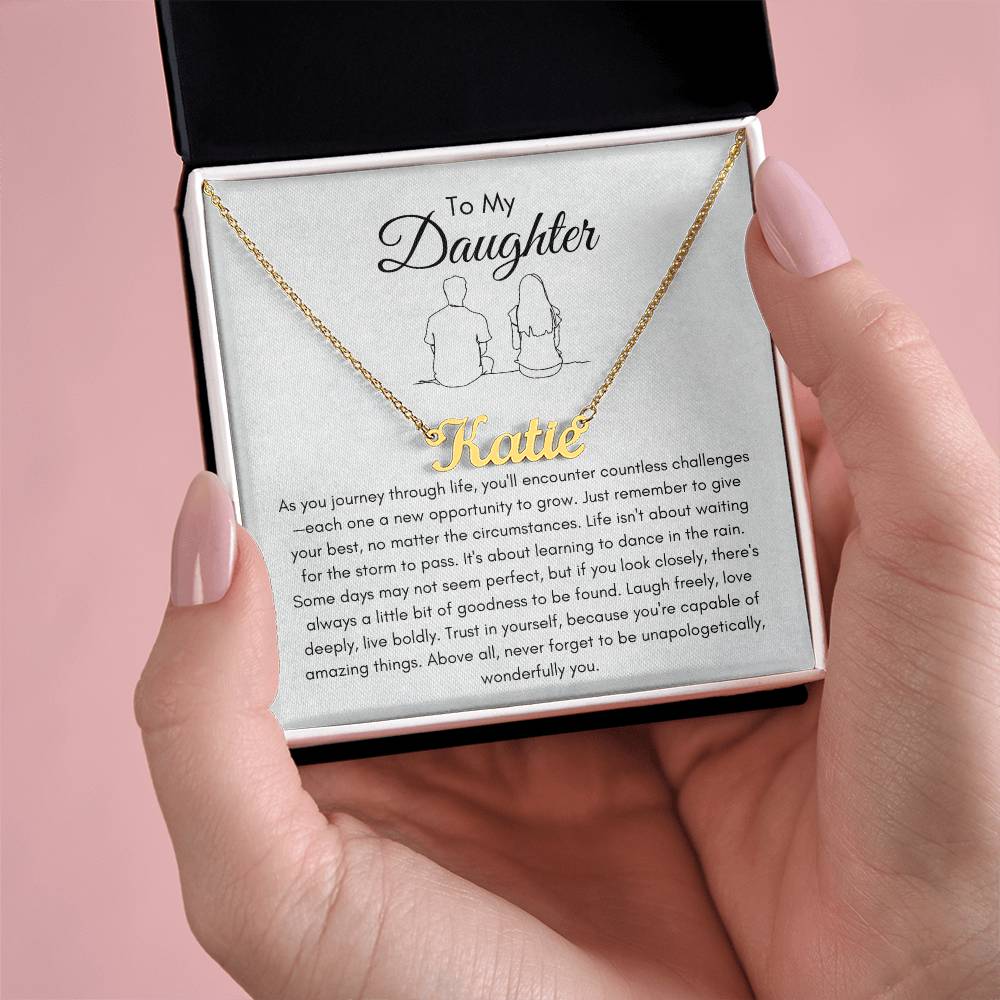 To My Daughter: A Personalized Name Necklace, A Timeless Gift of Love