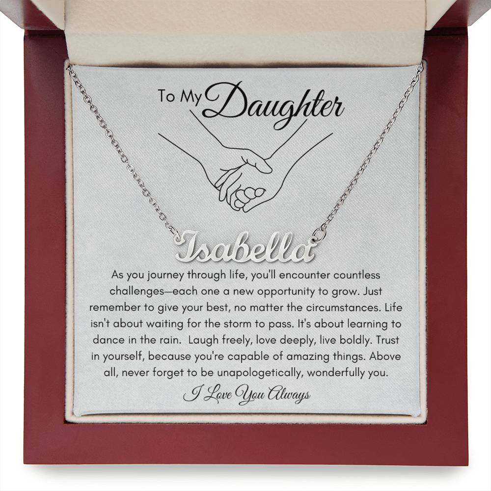 To My Daughter: A Personalized Name Necklace, A Timeless Gift of Love