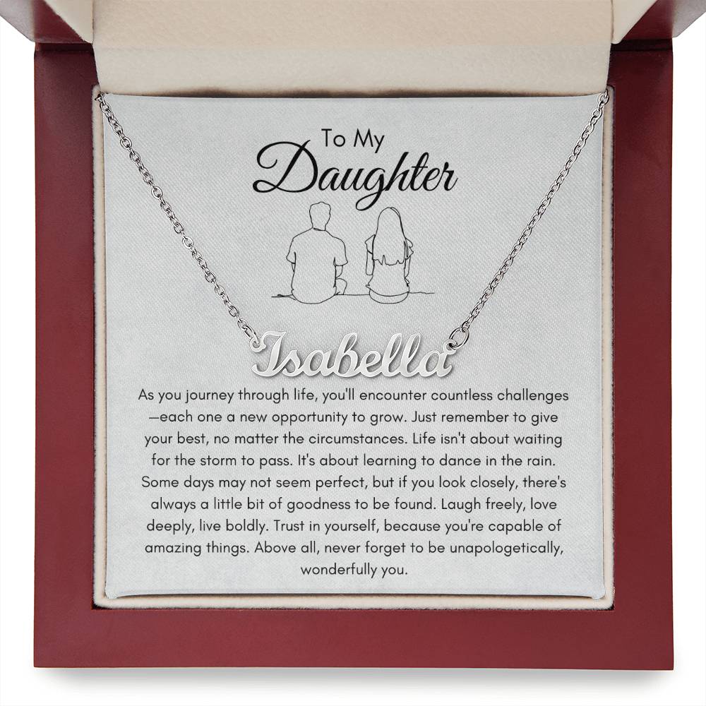 To My Daughter: A Personalized Name Necklace, A Timeless Gift of Love