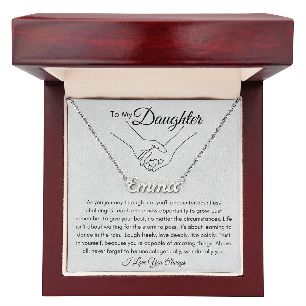 To My Daughter: A Personalized Name Necklace, A Timeless Gift of Love