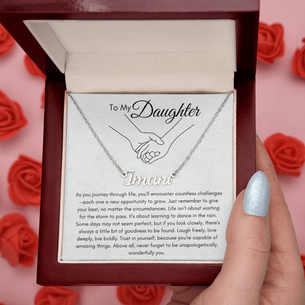 To My Daughter: A Personalized Name Necklace, A Timeless Gift of Love