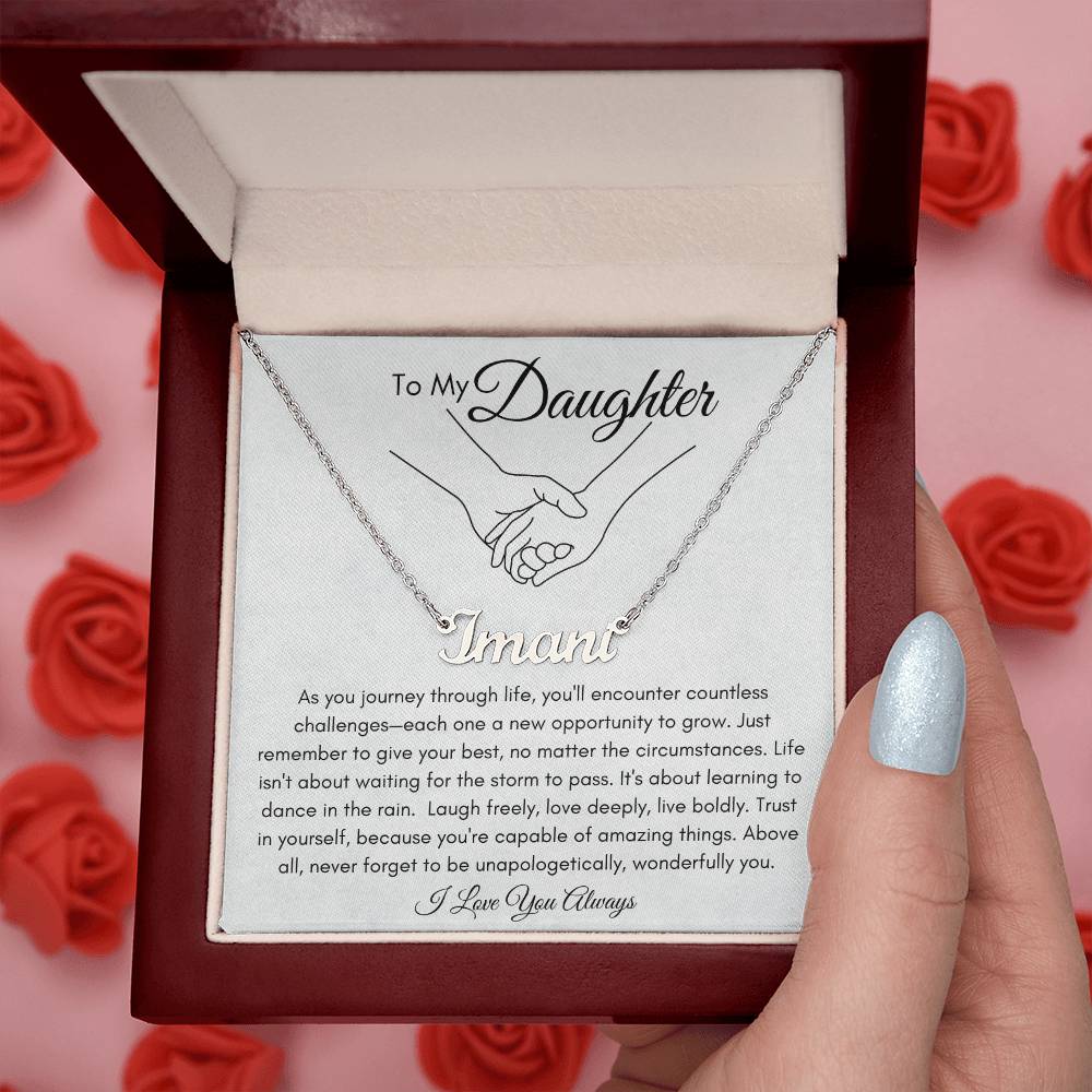 To My Daughter: A Personalized Name Necklace, A Timeless Gift of Love