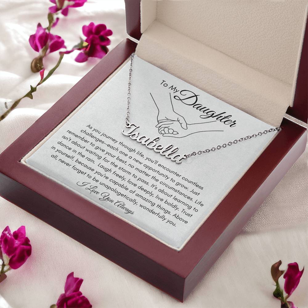 To My Daughter: A Personalized Name Necklace, A Timeless Gift of Love