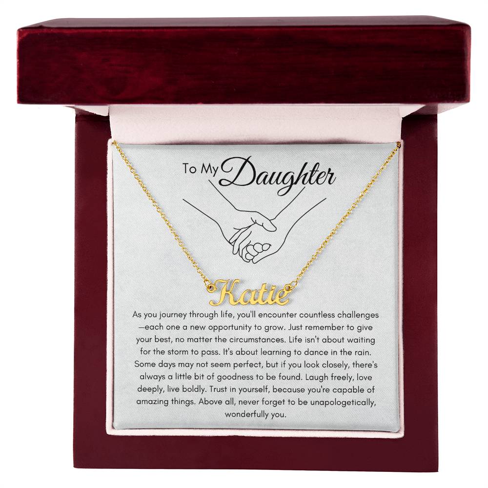 To My Daughter: A Personalized Name Necklace, A Timeless Gift of Love