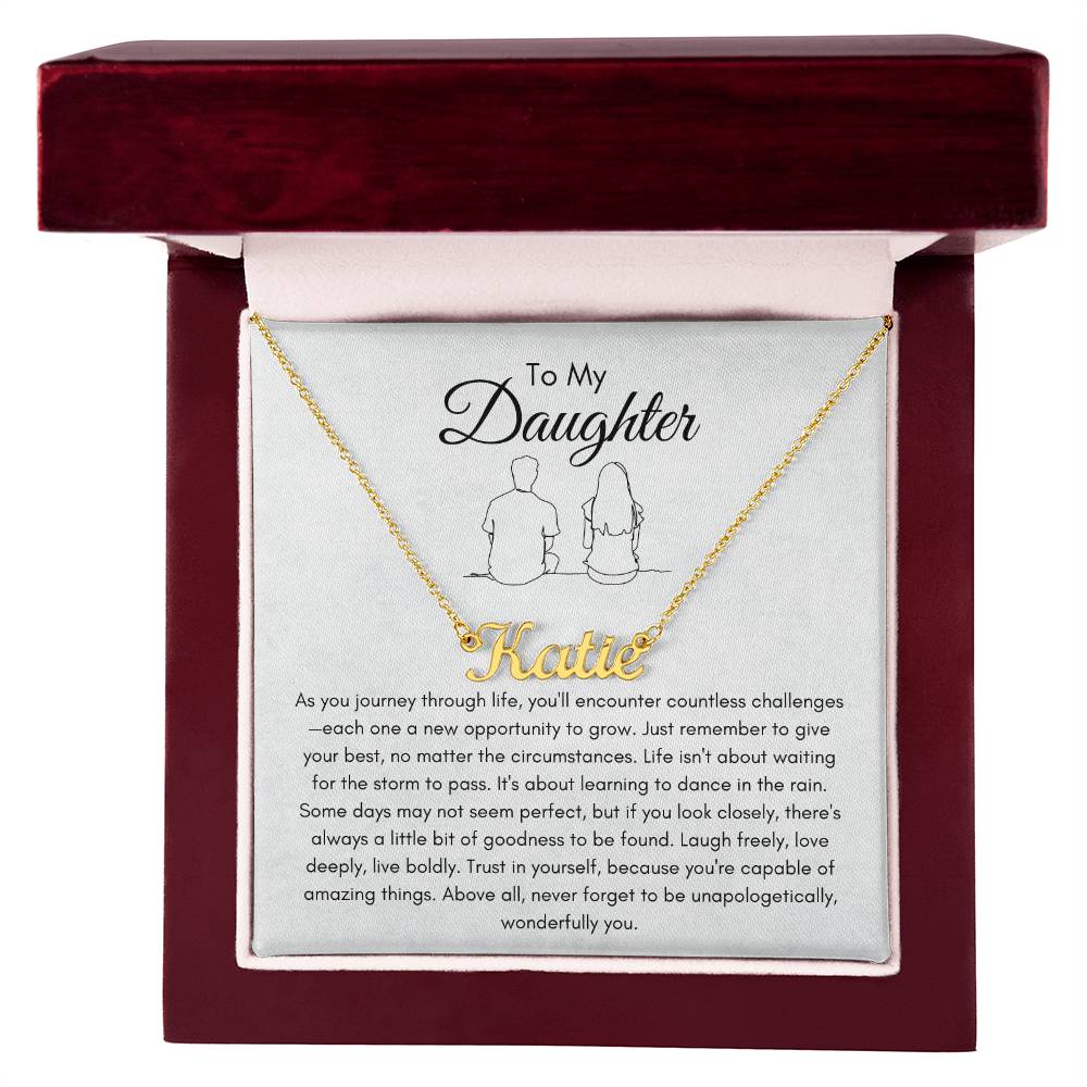 To My Daughter: A Personalized Name Necklace, A Timeless Gift of Love