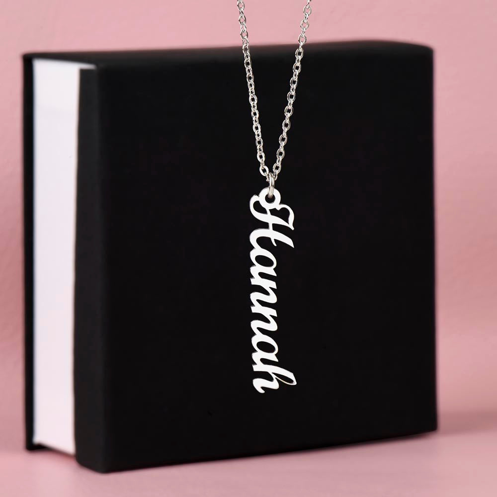 Daughter Personalized Vertical Name Necklace