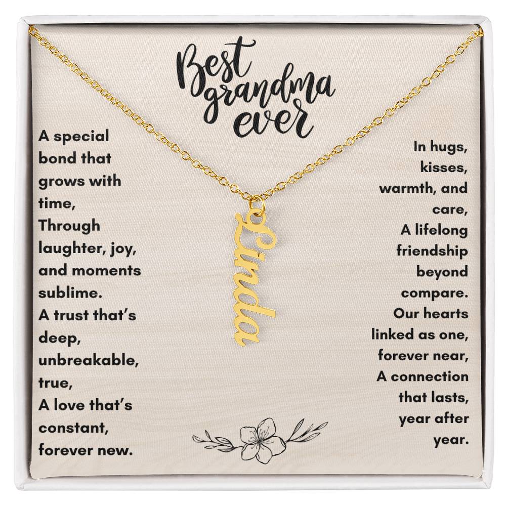 Best Grandma Ever Multiple Name Necklace | Personalize up to 4 Names