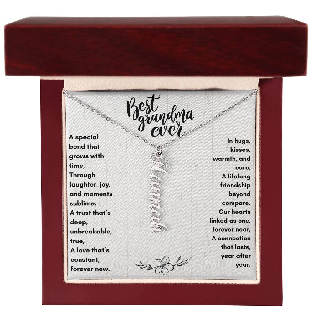 Best Grandma Ever | Personalized Grandkids Names Necklace Gift | Up to 4 Names